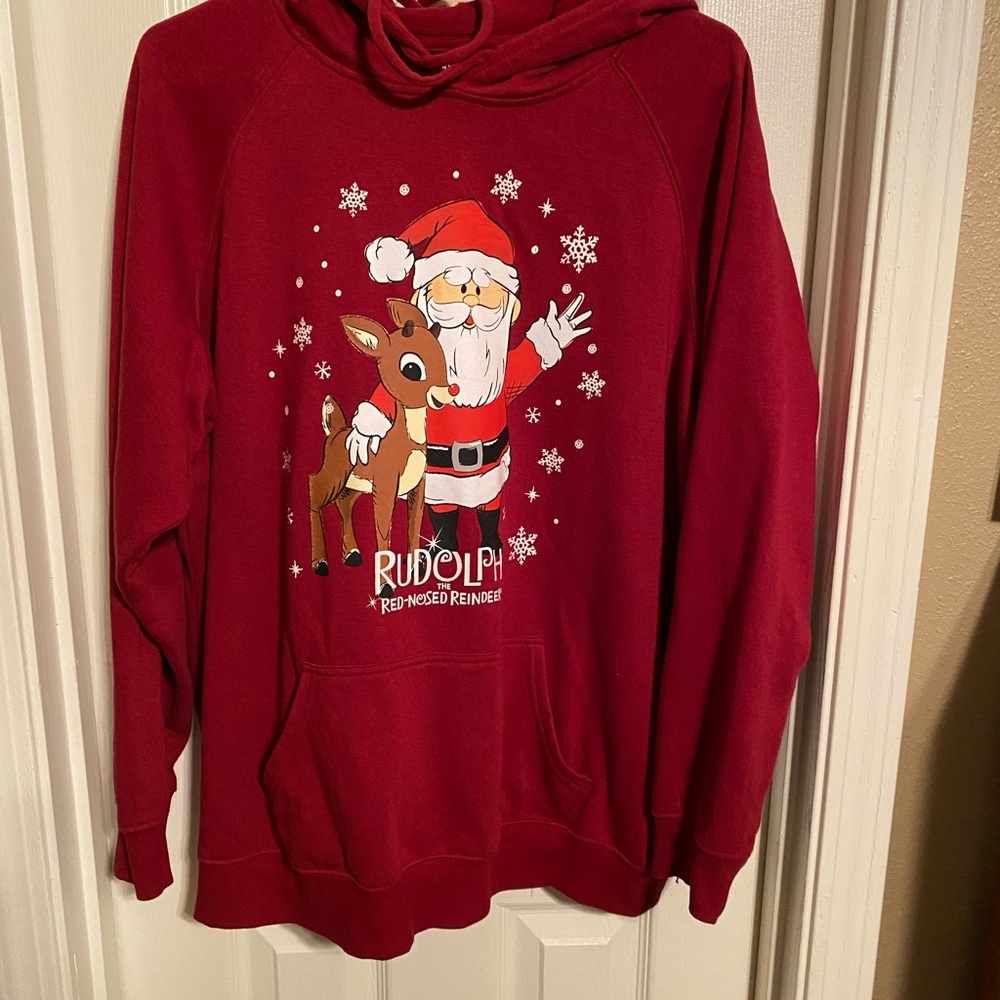 Torrid Red Rudolph Santa Hoodie - Picture 2 of 8